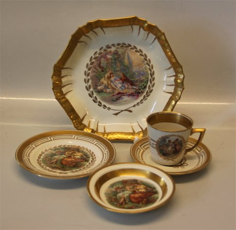 Roccoco Royal Copenhagen Coffee Service with Roccoco motives ca 1956