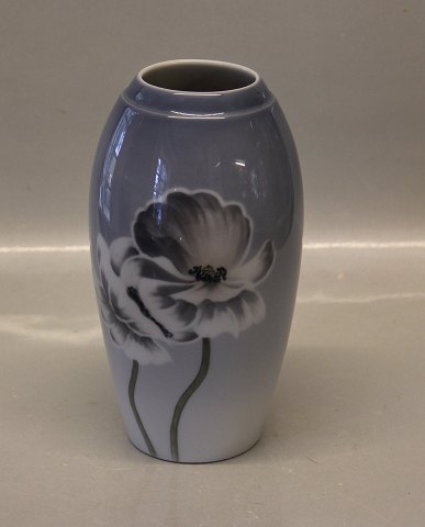 Bing & Grøndahl B&G 157-5251 Vase - hvid valmue 18.5 cm