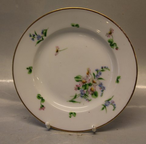 Antique Royal Copenhagen Luncheon plate with mark flowers ca 21 cm ca 1860-1880