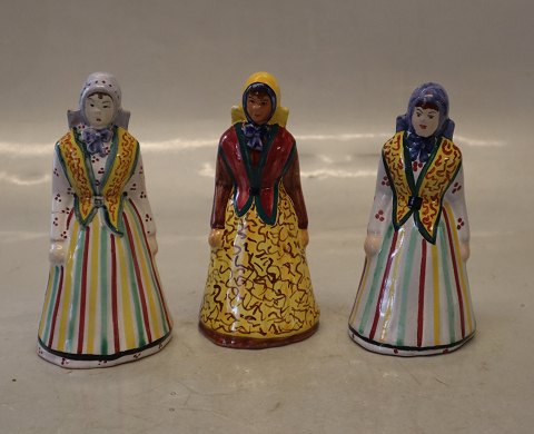 JohGus Ceramic, Roenne. Bornholm Miniature womens in national dressses