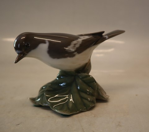 2144 Kgl. Fluesnapper 8 x 13 cm Platten Hallermundt 1920   Kongelig Dansk 
Porcelæn