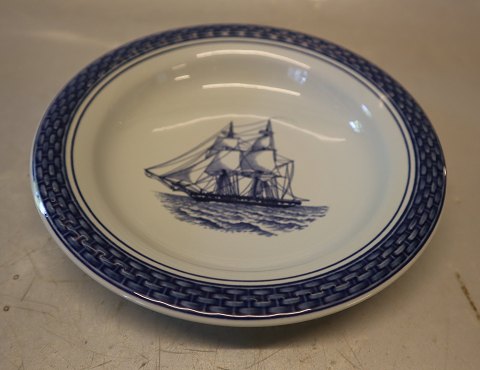 0926-46 Grødskål, rund 17 cm Skibsstellet Aluminia Fajance Trankebar Skibsstellet #46