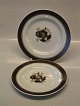 Brown Tranquebar Luncheon plate #946 and #1399  Aluminia Faience 
